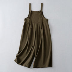 Buddha Stones Spring Summer Casual Minimalist Solid Button-Up Women's Jumpsuit With Pocket - Sienna - US4-12, UK/AU8-16, EU36-44 (S-XL) - image 0