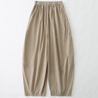 Buddha Stones Summer Casual Minimalist Solid Cropped Pants Women's Harem Pants With Pockets - image 1