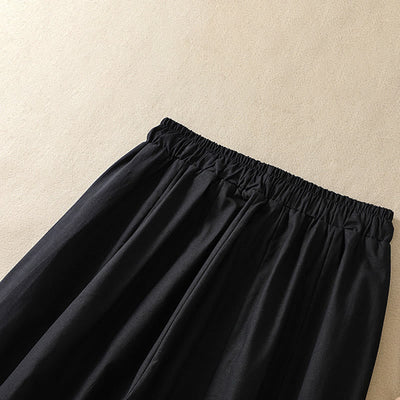 Buddha Stones Summer Casual Minimalist Drawstring Solid Women's Cropped Pants With Pockets - image 5