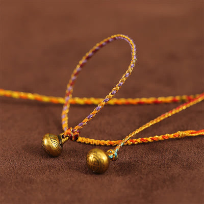 Buddha Stones Hand-woven Colorful String Bell Balance Braided Bracelet - image 7