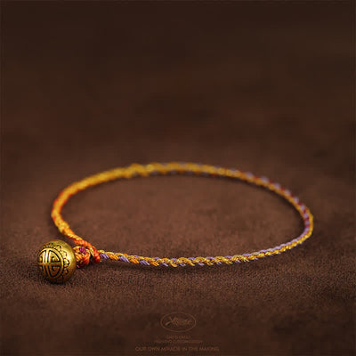 Buddha Stones Hand-woven Colorful String Bell Balance Braided Bracelet - image 2