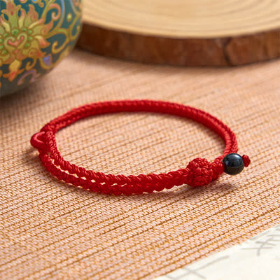 Buddha Stones Green Aventurine Red String Balance Bracelet - image 28