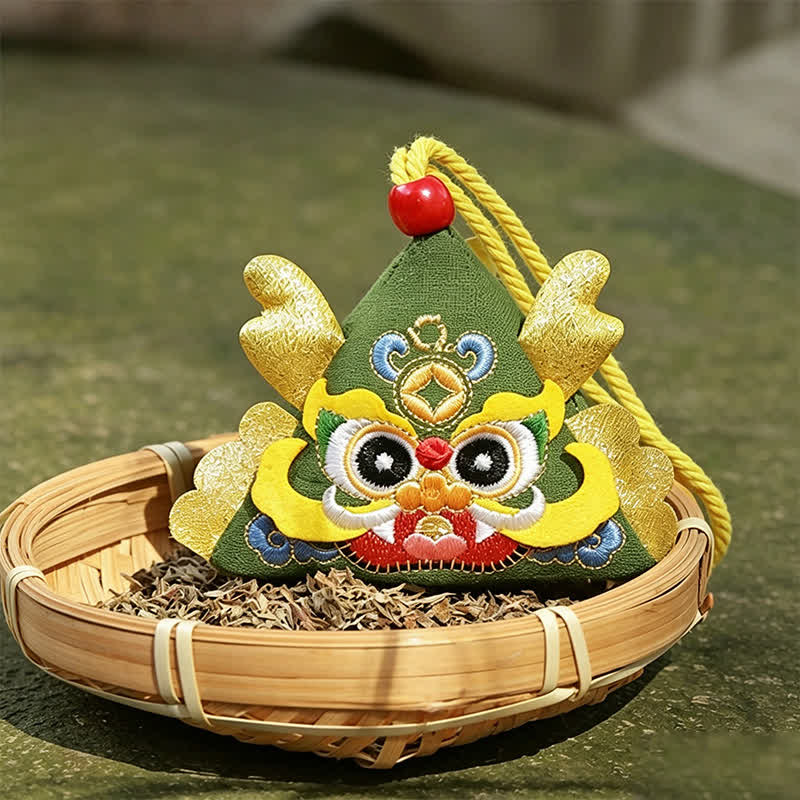 Buddha Stones Cotton Dragon Tiger Snake Triangle CUTE ANIMAL DECOR - Green Dragon - image 2
