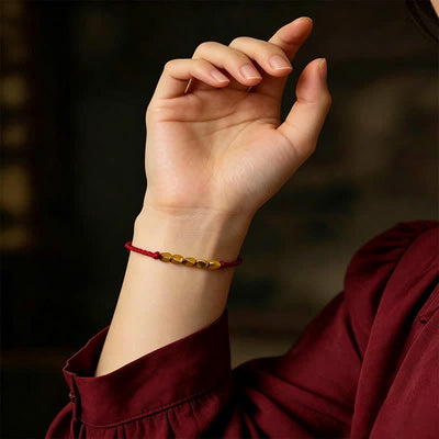 Buddha Stones Hand-Woven Red String Twisted Beads Protection Braided Adjustable Bracelet - image 7