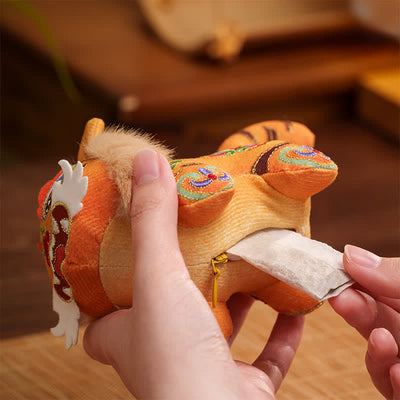Buddha Stones Polyester Tiger Luck CUTE ANIMAL DECOR - image 6