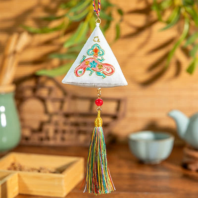 Buddha Stones Polyester Embroidery Zongzi Triangle Scorpion CUTE ANIMAL DECOR - White Gecko - image 17