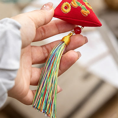 Buddha Stones Polyester Embroidery Zongzi Triangle Scorpion CUTE ANIMAL DECOR - image 7