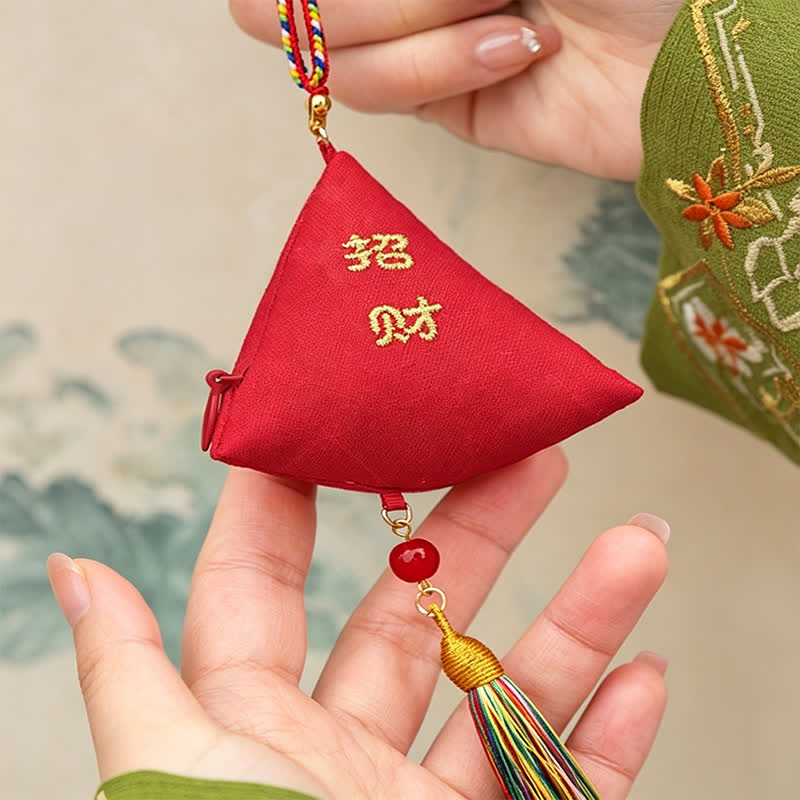 Buddha Stones Polyester Embroidery Zongzi Triangle Scorpion CUTE ANIMAL DECOR - image 5