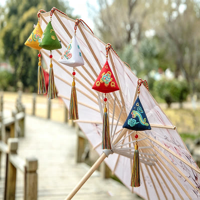 Buddha Stones Polyester Embroidery Zongzi Triangle Scorpion CUTE ANIMAL DECOR - image 22