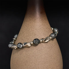 Buddha Stones Natural Hematite Titanium Steel Powerful Chain Bracelet - Hematite(Wrist Circumference 16-19cm) - image 0
