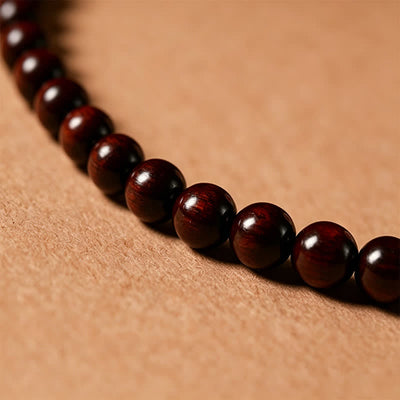 Buddha Stones Red Sandalwood Peace Buckle Protection Hand-Woven 108 Bead Mala - image 13