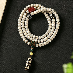 Buddha Stones Star Moon Bodhi Seed Dzi Bead Wisdom Hand-Woven Tibetan 108 Bead Mala - Star Moon Bodhi Seed (Wisdom ♥ Inner Peace) - image 0