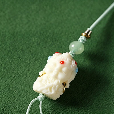 Buddha Stones White Bodhi Seed Bodhisattva Tara Hope Hand-Woven Ethnic 108 Bead Mala - image 12