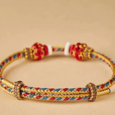 Buddha Stones Protection Colorful String Bagua Chinese Coin Hand-Woven Tibetan Braided Bracelet - image 13
