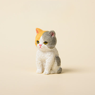 Buddha Stones Painted Resin Gloomy Kitten Family Mini Cat Cute Animal Decor - Calico - image 9