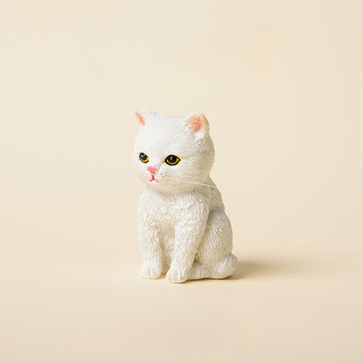 Buddha Stones Painted Resin Gloomy Kitten Family Mini Cat Cute Animal Decor - White Cat - image 6