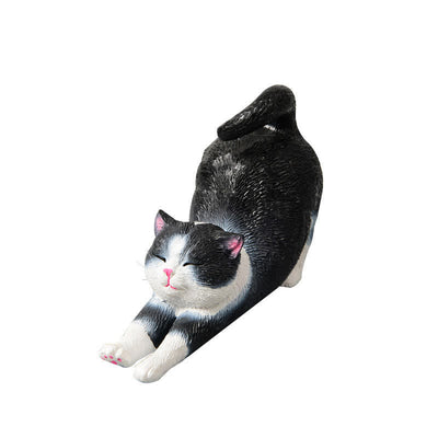 Buddha Stones Hand-Painted Resin Lazy Kitten Animal Decoration - image 12