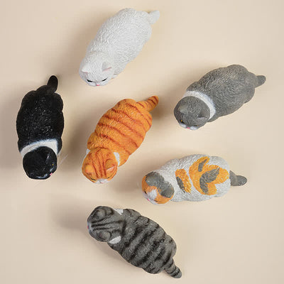 Buddha Stones Painted Resin Little Chubby Cat Cute Animal Decor - image 8