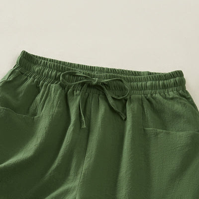 Buddha Stones Summer Casual Minimalist Drawstring Solid Women's Shorts With Pocket - image 15