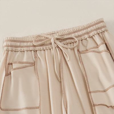 Buddha Stones Summer Casual Minimalist Drawstring Patch Pocket Solid Ankle Pants Women's Straight Leg Pants With Pocket - image 2