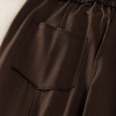 Buddha Stones Summer Casual Minimalist Drawstring Patch Pocket Solid Ankle Pants Women's Straight Leg Pants With Pocket - image 23