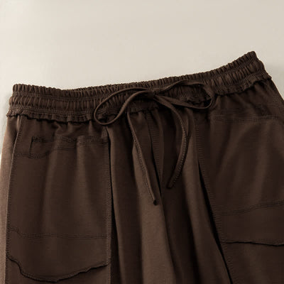 Buddha Stones Summer Casual Minimalist Drawstring Patch Pocket Solid Ankle Pants Women's Straight Leg Pants With Pocket - image 20