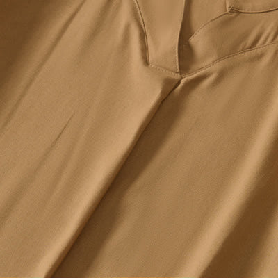 Buddha Stones Summer Minimalist Simple Solid Women's Short Sleeve Dresses With Pocket - image 3