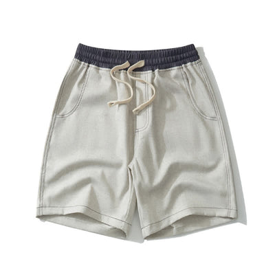 Buddha Stones Summer Casual Athletic Drawstring Solid Men's Shorts With Pocket - Beige - US/UK/AU42, EU52 (3XL) - image 8