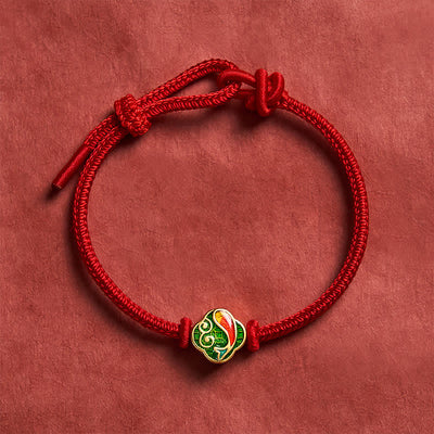Buddha Stones Handmade Red String Double Koi Fish Protection Braided Cord Adjustable Bracelet - image 12
