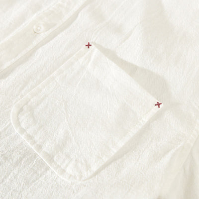 Buddha Stones Summer Casual Minimalist Button-Up Solid Cotton Linen Men's Short Sleeve Shirts With Pocket - image 4