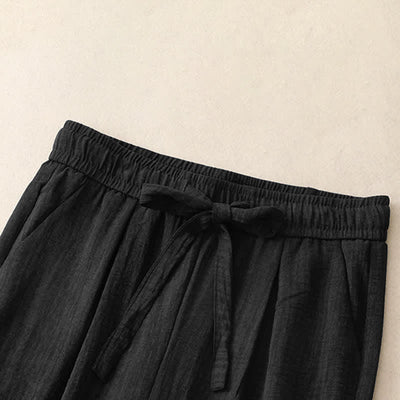 Buddha Stones Summer Casual Minimalist Drawstring Solid Ankle Pants Women's Straight Leg Pants With Pockets - image 9