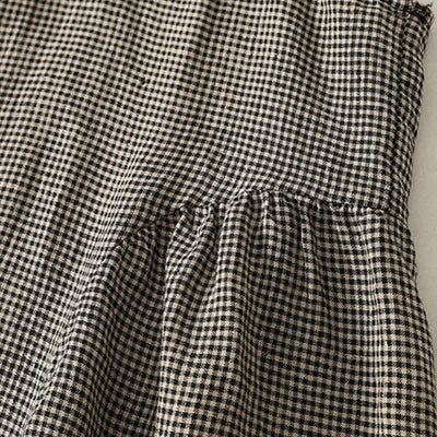 Buddha Stones Summer Casual Vintage Plaid Back Button-Up Tank Top Women's Sleeveless Shirts - image 5