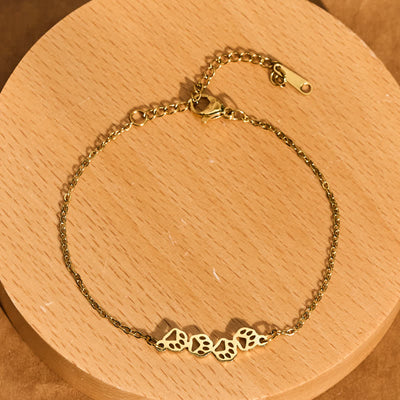 Buddha Stones Titanium Steel Four Cat Paws Balance Bracelet - image 8