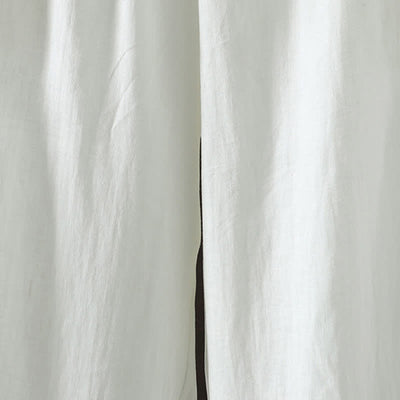 Buddha Stones Summer Casual Minimalist Drawstring Solid Cotton Linen Ankle Pants Women's Straight Leg Pants With Pocket - image 12