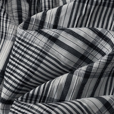 Buddha Stones Summer Casual Vintage Button-Up Plaid Women's Short Sleeve Dresses - image 6