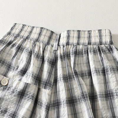 Buddha Stones Summer Casual Plaid Long Pants Women's Tapered Pants With Pockets - image 2