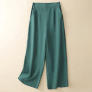 Pantalon court droit pour femme Foviel, minimaliste, élégant et uni, avec poches, pour l'été