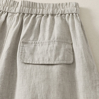 Buddha Stones Summer Casual Minimalist Drawstring Solid Cropped Pants Women's Wide Leg Pants With Pockets - image 19