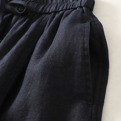 Buddha Stones Summer Casual Minimalist Drawstring Solid Cropped Pants Women's Wide Leg Pants With Pockets - image 6