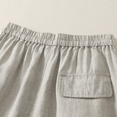 Buddha Stones Summer Casual Minimalist Drawstring Solid Cropped Pants Women's Wide Leg Pants With Pockets - image 18