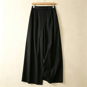 Foviel Summer Casual Minimalist Solid Ankle Pants One Frog Button Women's Straight Leg Pants With Pockets