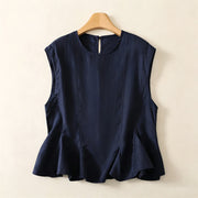 Foviel Summer Casual Elegant Solid Tank Top Women's Sleeveless T-Shirts
