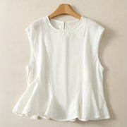 Foviel Summer Casual Elegant Solid Tank Top Women's Sleeveless T-Shirts
