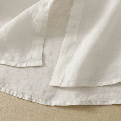Buddha Stones Summer Casual Minimalist Button-Up Solid Women's Short Sleeve Shirts With Pocket - image 22
