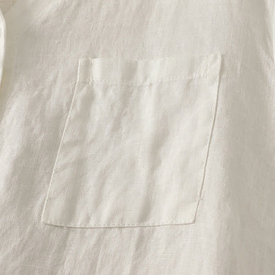 Buddha Stones Summer Casual Minimalist Button-Up Solid Women's Short Sleeve Shirts With Pocket - image 19