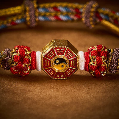 Buddha Stones Protection Colorful String Bagua Chinese Coin Hand-Woven Tibetan Braided Bracelet - image 14