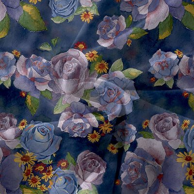 Buddha Stones Summer Casual Vintage Rose Flowers Pattern Women's Summer Sleeveless Midi Dress With Pockets - image 3