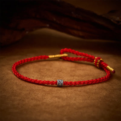 Buddha Stones Black Red String Yin Yang Protection Hand-Woven Minimalist Bracelet - image 9