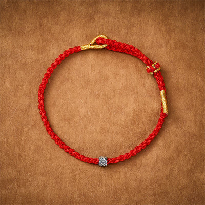 Buddha Stones Black Red String Yin Yang Protection Hand-Woven Minimalist Bracelet - image 2