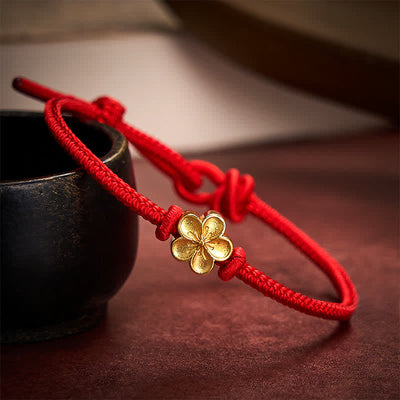 Buddha Stones Hand-Woven Red String Small Peach Blossom Luck Braided Cord Bracelet - Red(Wrist Circumference 5.91-7.48 in / 15-19 cm) - image 7